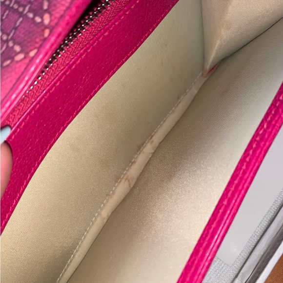 SOLD❗️Beautiful Dior🌺🌺 Fabric Canvas Wallet 
in gorgeous pink - RARE style - Picture 14 of 16